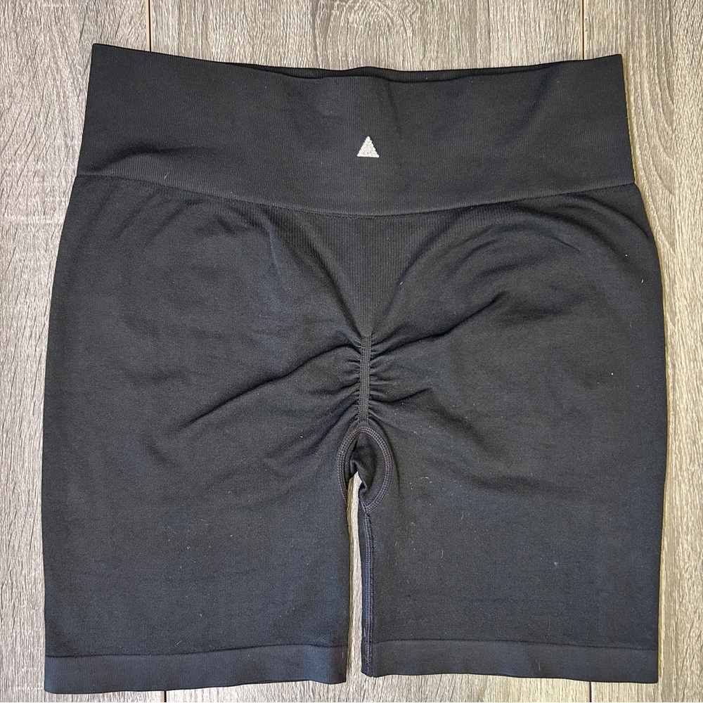 Black Women's Biker Shorts with Scrunch on butt